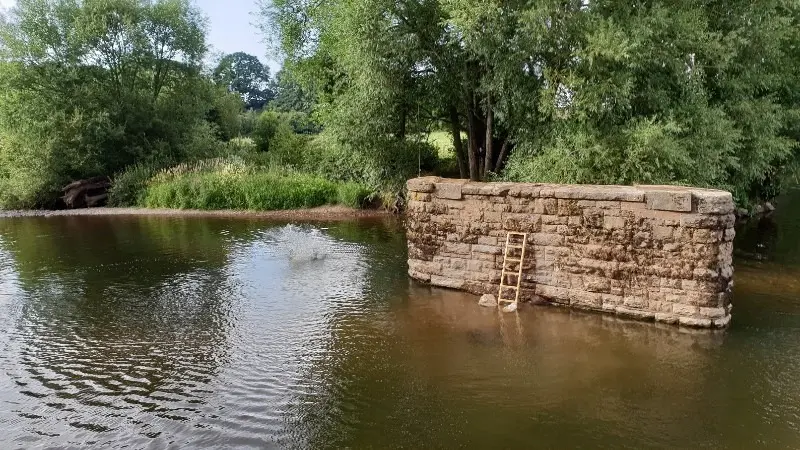 Day light view of River Exe in Brampford Speke
